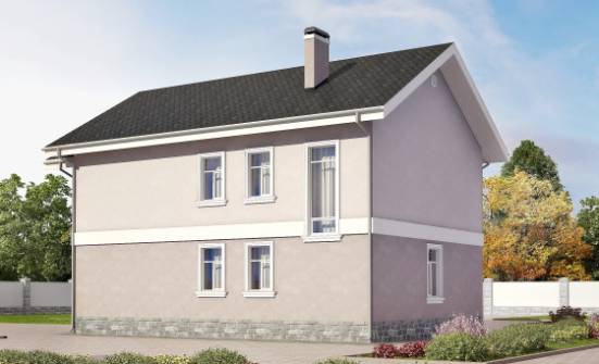 170-008-П Проект двухэтажного дома, простой домик из газобетона Фролово | Проекты домов от House Expert