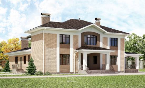 520-001-П Проект трехэтажного дома, красивый дом из газобетона Котово | Проекты домов от House Expert