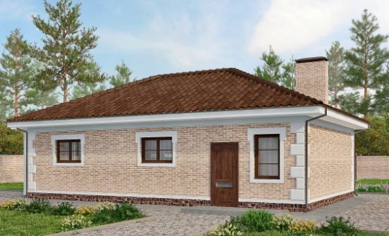 070-005-П Проект гаража из кирпича Котово | Проекты одноэтажных домов от House Expert
