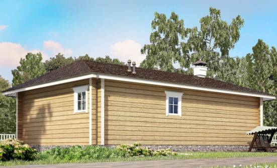 095-001-Л Проект одноэтажного дома, красивый загородный дом из дерева Волжский | Проекты домов от House Expert