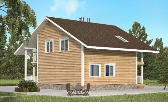 130-001-П Проект двухэтажного дома с мансардой, классический домик из дерева Волгоград | Проекты домов от House Expert