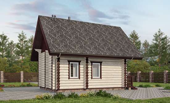035-001-Л Проект бани из бревен Котово | Проекты одноэтажных домов от House Expert