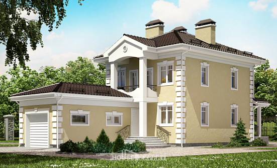 150-006-Л Проект двухэтажного дома, гараж, уютный загородный дом из поризованных блоков Волгоград | Проекты домов от House Expert