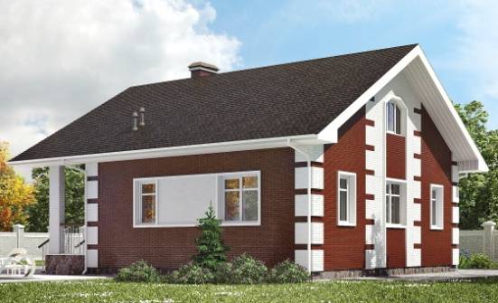 115-001-П Проект двухэтажного дома с мансардой, бюджетный коттедж из теплоблока Фролово | Проекты домов от House Expert