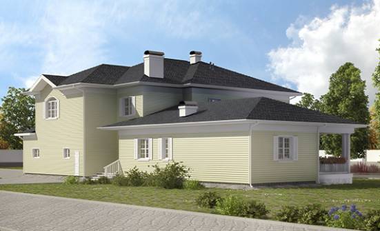 410-002-Л Проект двухэтажного дома, гараж, большой загородный дом из поризованных блоков Урюпинск | Проекты домов от House Expert