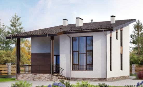 140-005-П Проект двухэтажного дома мансардой, недорогой дом из арболита Михайловка | Проекты домов от House Expert