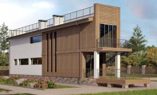 100-003-Л Проект двухэтажного дома, экономичный загородный дом из газобетона Фролово | Проекты домов от House Expert