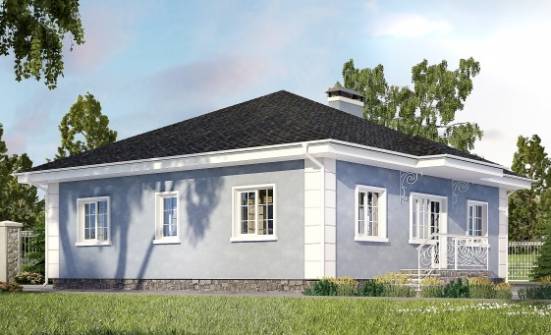 100-001-П Проект одноэтажного дома, уютный домик из бризолита Котово | Проекты одноэтажных домов от House Expert