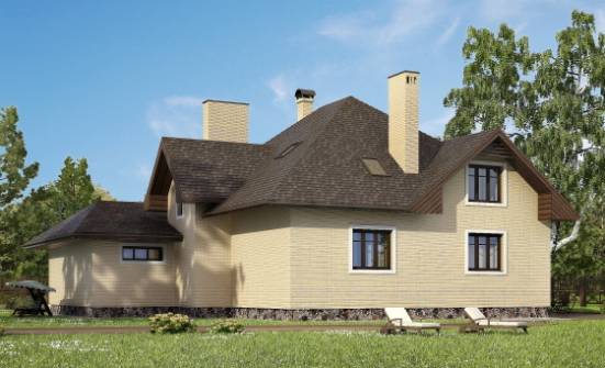 275-003-П Проект двухэтажного дома с мансардой, гараж, красивый коттедж из кирпича Волжский | Проекты домов от House Expert