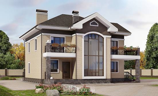 200-006-П Проект двухэтажного дома, красивый домик из кирпича Фролово | Проекты домов от House Expert