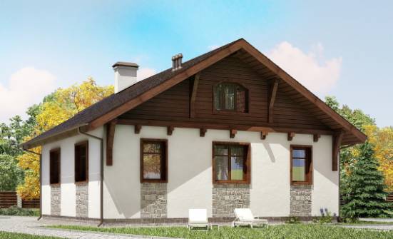 080-002-Л Проект одноэтажного дома, маленький домик из поризованных блоков Урюпинск | Проекты одноэтажных домов от House Expert