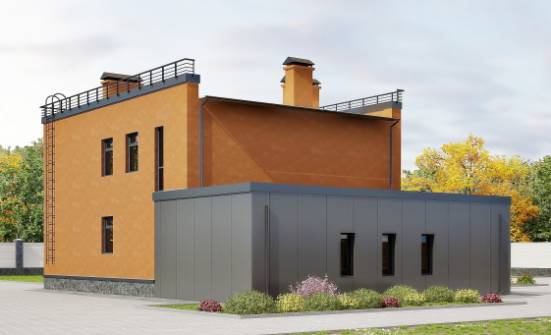 260-002-Л Проект двухэтажного дома и гаражом, просторный коттедж из теплоблока Урюпинск | Проекты домов от House Expert