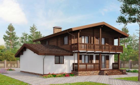 200-011-П Проект двухэтажного дома мансардный этаж, средний коттедж из газосиликатных блоков Урюпинск | Проекты домов от House Expert