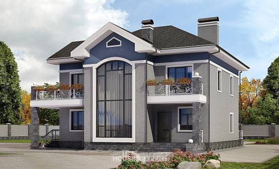 200-006-Л Проект двухэтажного дома, средний коттедж из кирпича Урюпинск | Проекты домов от House Expert