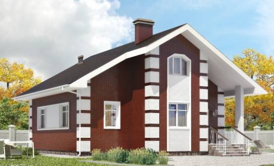 115-001-П Проект двухэтажного дома с мансардой, бюджетный коттедж из теплоблока Фролово | Проекты домов от House Expert