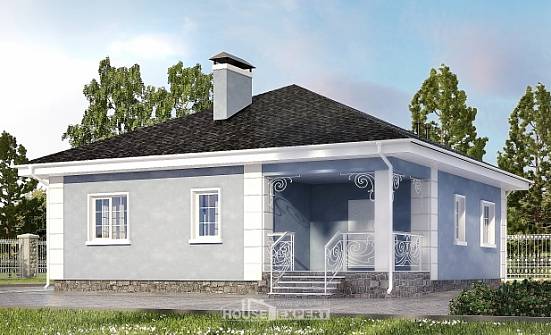100-001-П Проект одноэтажного дома, уютный домик из бризолита Котово | Проекты домов от House Expert
