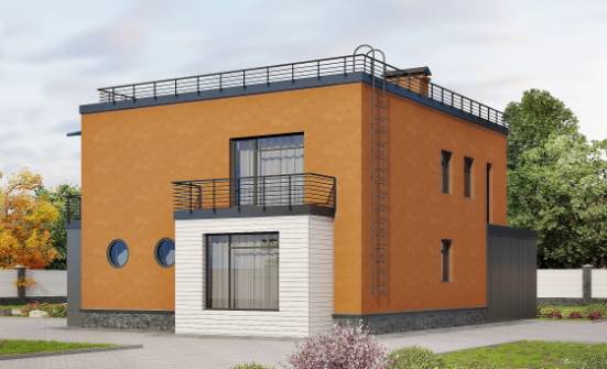 260-002-Л Проект двухэтажного дома и гаражом, просторный коттедж из теплоблока Урюпинск | Проекты домов от House Expert