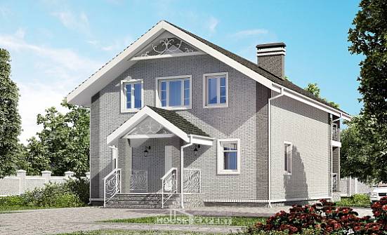 150-007-П Проект двухэтажного дома мансардой, недорогой домик из пеноблока Котово | Проекты домов от House Expert