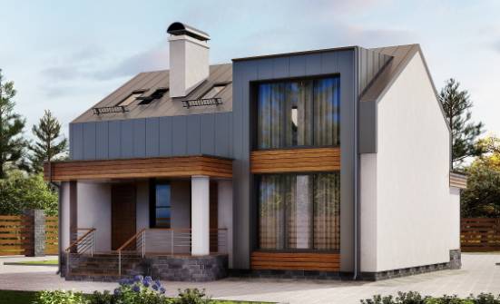 120-004-П Проект двухэтажного дома мансардой, скромный домик из бризолита Волгоград | Проекты домов от House Expert