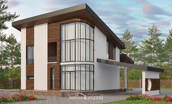 230-001-П Проект двухэтажного дома с мансардным этажом, средний коттедж из кирпича Калач-на-Дону | Проекты домов от House Expert