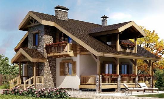 150-004-П Проект двухэтажного дома с мансардным этажом, простой загородный дом из теплоблока Калач-на-Дону | Проекты домов от House Expert