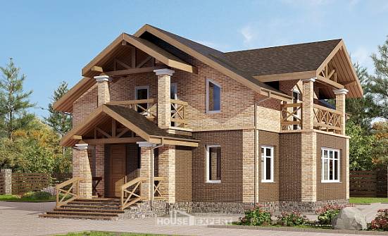 160-014-П Проект двухэтажного дома, экономичный дом из газосиликатных блоков Котово | Проекты домов от House Expert