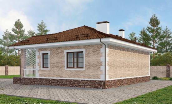 065-002-П Проект бани из кирпича Калач-на-Дону | Проекты одноэтажных домов от House Expert