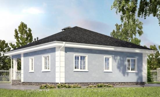 100-001-П Проект одноэтажного дома, уютный домик из бризолита Котово | Проекты одноэтажных домов от House Expert