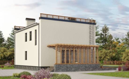 215-002-Л Проект двухэтажного дома, современный домик из газобетона Волжский | Проекты домов от House Expert