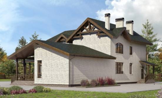 340-004-Л Проект двухэтажного дома, уютный коттедж из блока Михайловка | Проекты домов от House Expert