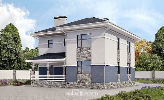 150-014-Л Проект двухэтажного дома, компактный загородный дом из керамзитобетонных блоков Михайловка | Проекты домов от House Expert