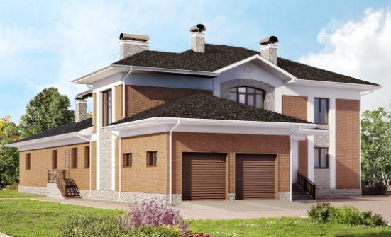 520-002-Л Проект трехэтажного дома, гараж, уютный загородный дом из поризованных блоков Котово | Проекты домов от House Expert