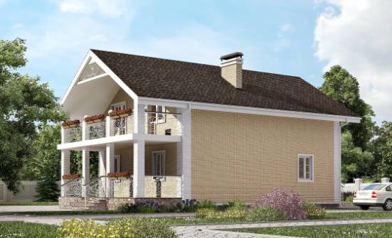 150-007-Л Проект двухэтажного дома с мансардой, уютный домик из бризолита Урюпинск | Проекты домов от House Expert