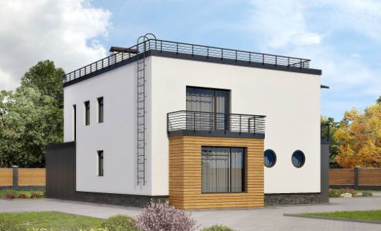260-002-П Проект двухэтажного дома и гаражом, огромный дом из теплоблока Котово | Проекты домов от House Expert