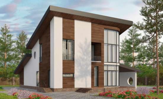 230-001-П Проект двухэтажного дома с мансардным этажом, средний коттедж из кирпича Калач-на-Дону | Проекты домов от House Expert