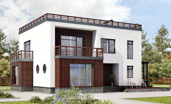 215-002-П Проект двухэтажного дома, средний дом из поризованных блоков Фролово | Проекты домов от House Expert