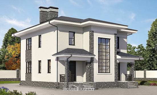 155-011-П Проект двухэтажного дома, уютный коттедж из керамзитобетонных блоков Урюпинск | Проекты домов от House Expert