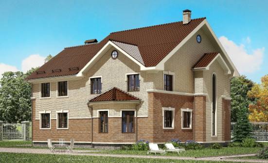 300-004-Л Проект двухэтажного дома, классический дом из блока Калач-на-Дону | Проекты домов от House Expert