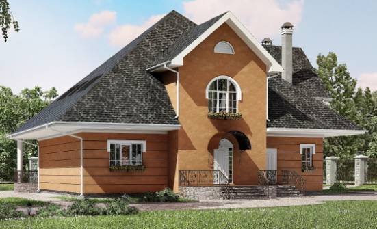 310-001-П Проект двухэтажного дома с мансардным этажом, просторный дом из поризованных блоков Камышин | Проекты домов от House Expert