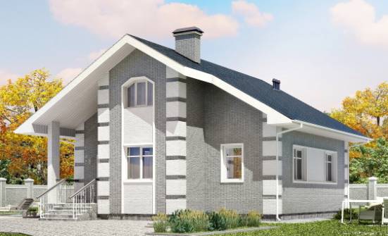 115-001-Л Проект двухэтажного дома мансардой, бюджетный домик из бризолита Михайловка | Проекты домов от House Expert