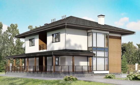 245-001-П Проект двухэтажного дома, красивый дом из бризолита Калач-на-Дону | Проекты домов от House Expert