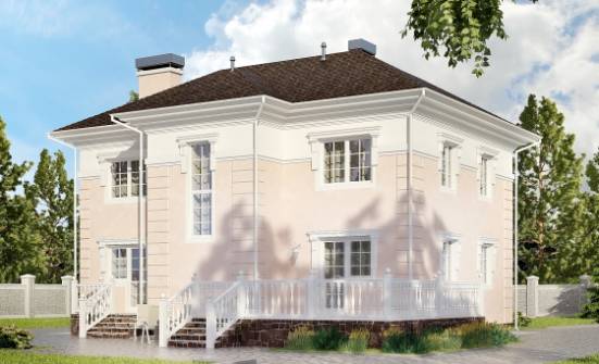 155-005-Л Проект двухэтажного дома, бюджетный загородный дом из пеноблока Михайловка | Проекты домов от House Expert
