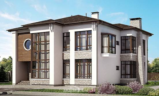 300-005-П Проект двухэтажного дома, классический коттедж из кирпича Котово | Проекты домов от House Expert