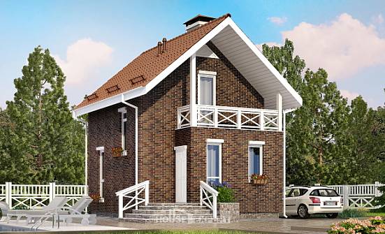 045-001-Л Проект двухэтажного дома мансардный этаж, дешевый дом из блока Михайловка | Проекты домов от House Expert