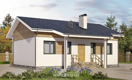 080-004-П Проект одноэтажного дома, махонький загородный дом из газосиликатных блоков Волгоград | Проекты домов от House Expert