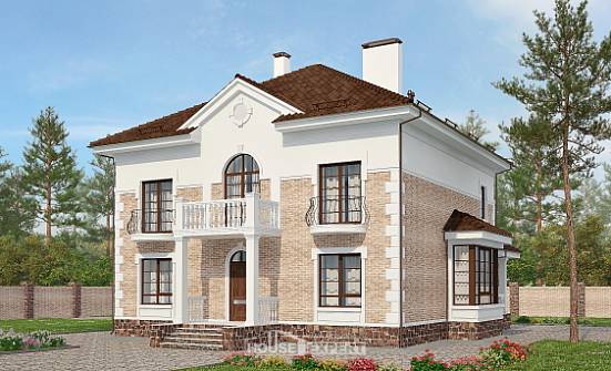 220-008-П Проект двухэтажного дома, современный коттедж из кирпича Волгоград | Проекты домов от House Expert