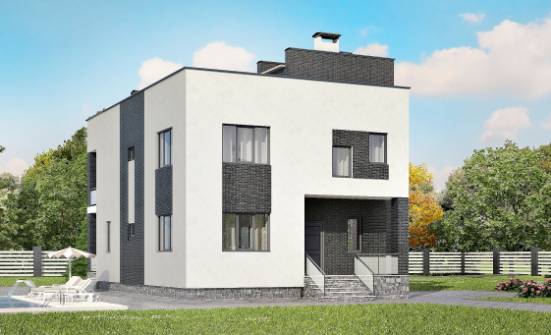 225-001-П Проект двухэтажного дома, современный коттедж из бризолита Волгоград | Проекты домов от House Expert