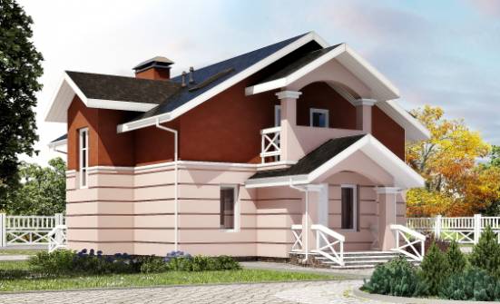 155-009-Л Проект двухэтажного дома мансардой, недорогой загородный дом из керамзитобетонных блоков Урюпинск | Проекты домов от House Expert