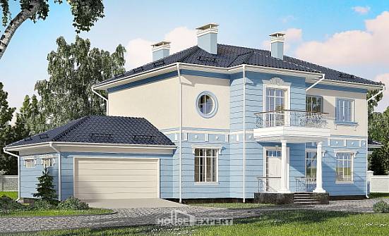 285-003-Л Проект двухэтажного дома, гараж, уютный загородный дом из кирпича Урюпинск | Проекты домов от House Expert