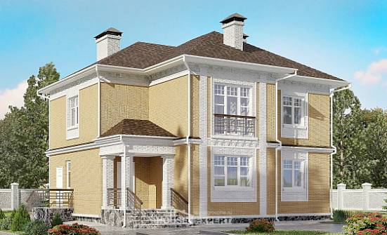 160-001-Л Проект двухэтажного дома, бюджетный домик из блока Калач-на-Дону | Проекты домов от House Expert